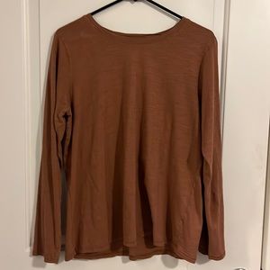 Sonoma large brown long sleeve “the every day Tee” 100% cotton good condition